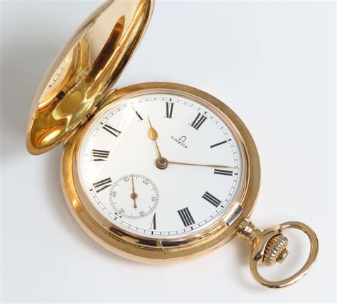 omega 14k gold pocket watch